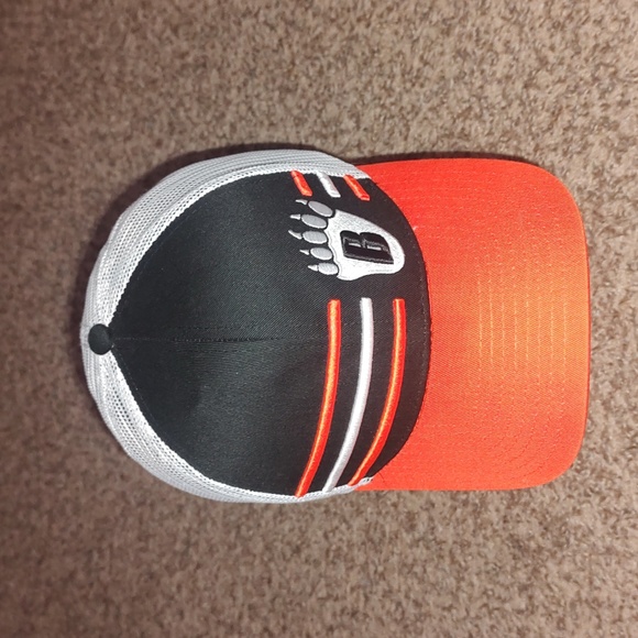 Strauss Hockey 1887 Trucker Mesh Snapback Hat Orange Blk White - Picture 1 of 8